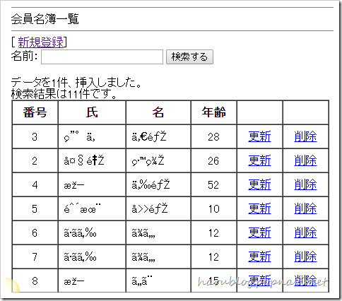 XAMPPのMySQLで日本語を登録すると文字化けするときの対処方法