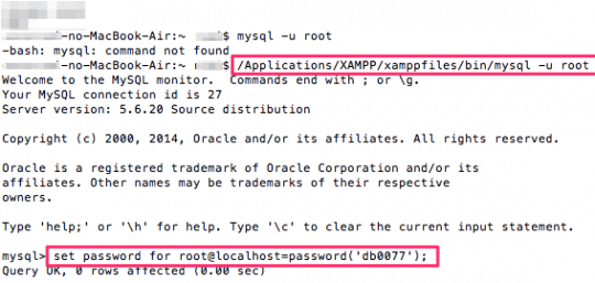 MacOS版XAMPPでMySQLにrootでログインできない場合